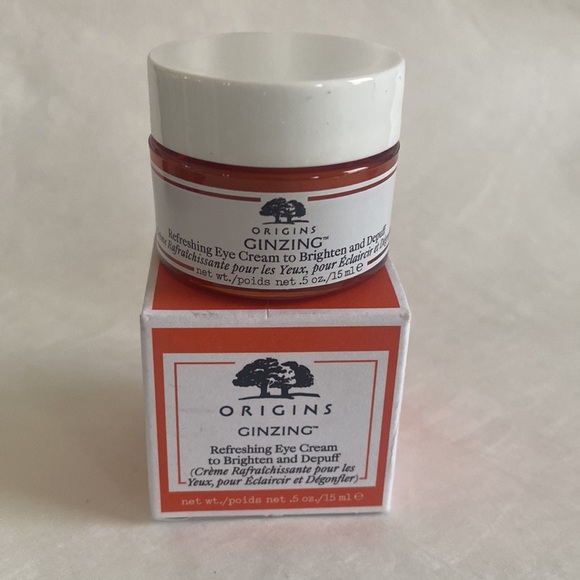 ORIGINS GinZing Refreshing Eye Cream Brighten Depuff 0.5oz $34 CLEAN BEAUTY - Picture 6 of 9